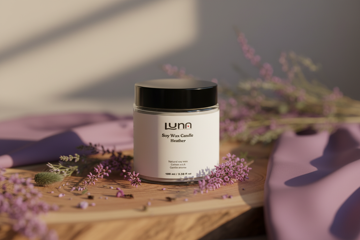 Soy Wax Candle, Heather