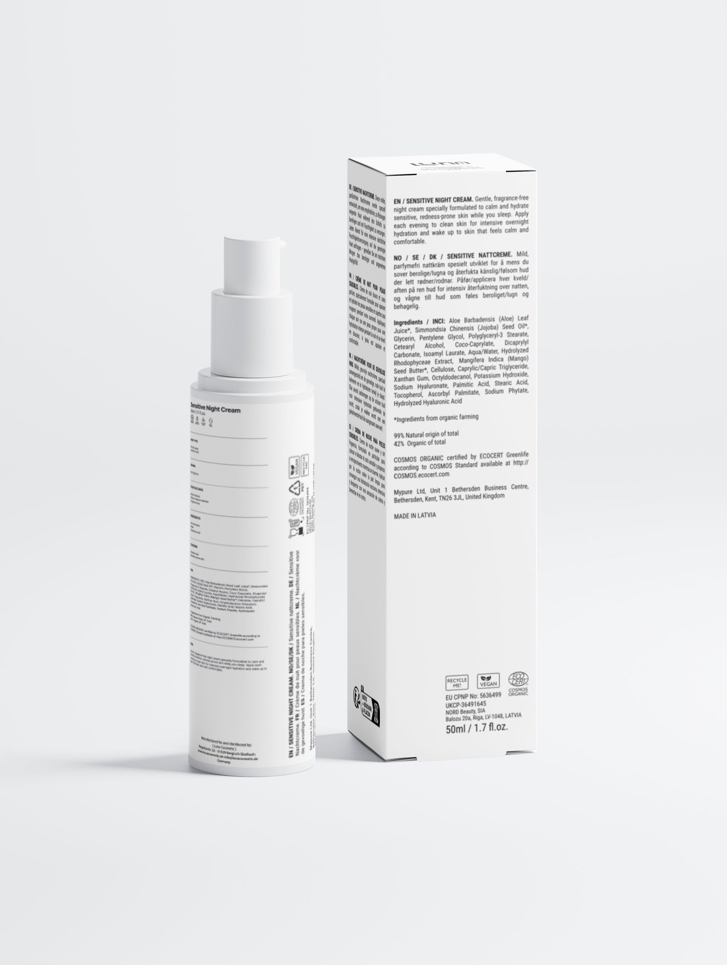 Sensitive Skin Overnight Cream, Fragrance-Free