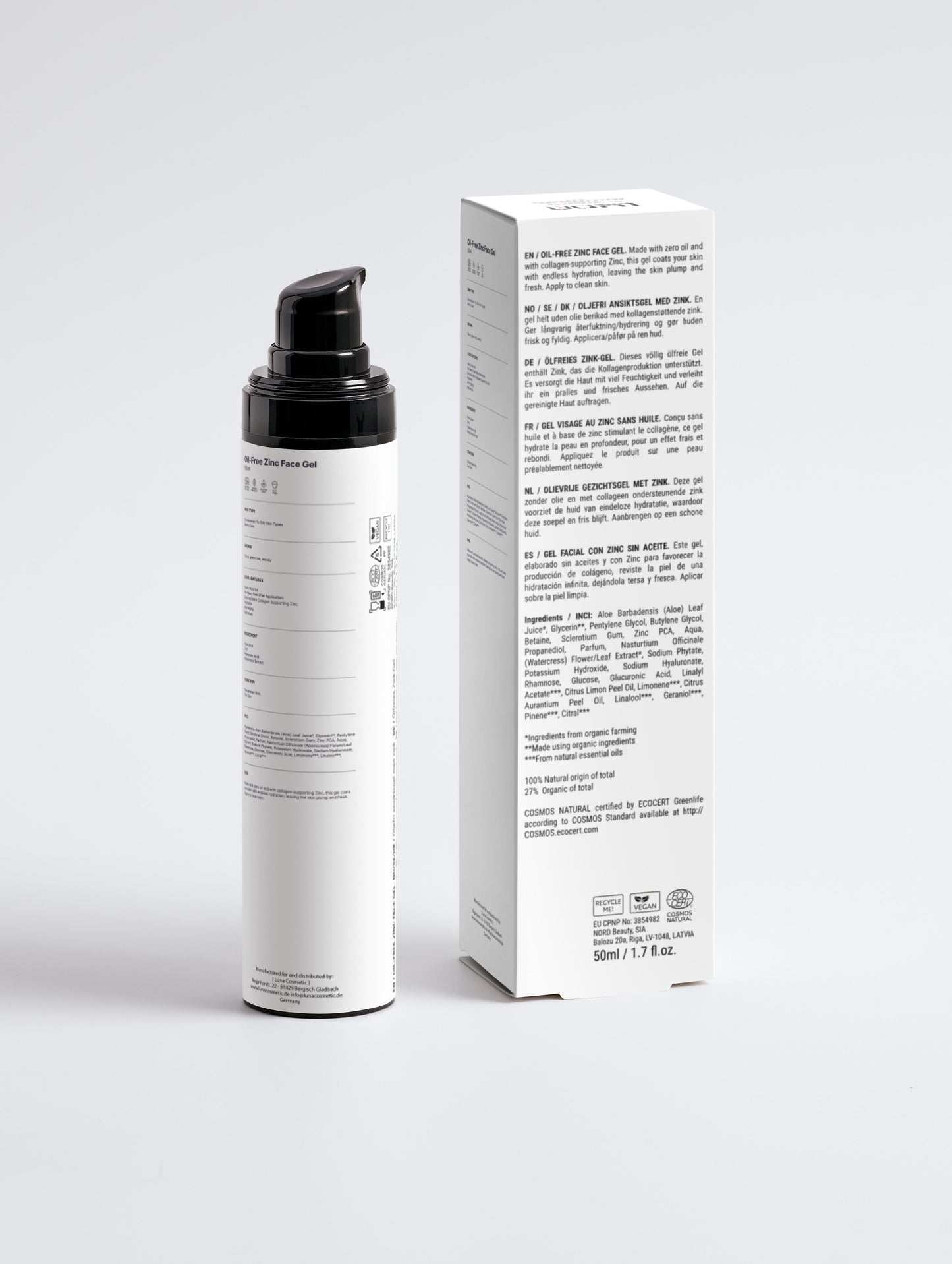 Oil-Free Zinc Face Gel for Men