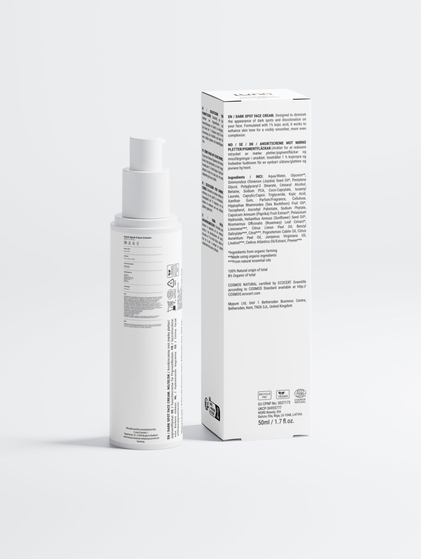 Dark Spot Face Cream with Kojic Acid